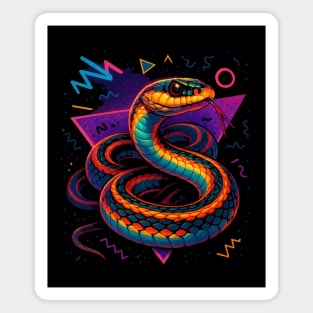 Retro Neon Garter Snake Magnet